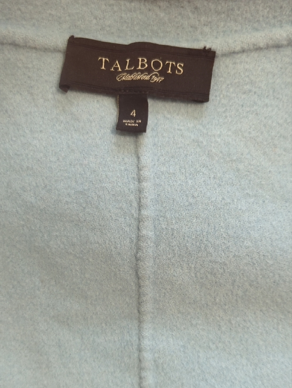 Talbots Light Blue Ruffle-Front Cropped Jacket - Picture 12 of 12